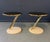 Postmodern Vintage Pair of Casprini Italian Postmodern Side Tables in Brass, Grey Glass and Lacquer For Sale - Image 3 of 12