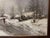 Hill Jean, Belgium Winter Landscape Man Alone Church in the Background, 1916, Oil on Canvas For Sale - Image 12 of 13