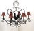 Black Large French Country Wrought Iron 6-Light Rooster Chandelier For Sale - Image 8 of 8