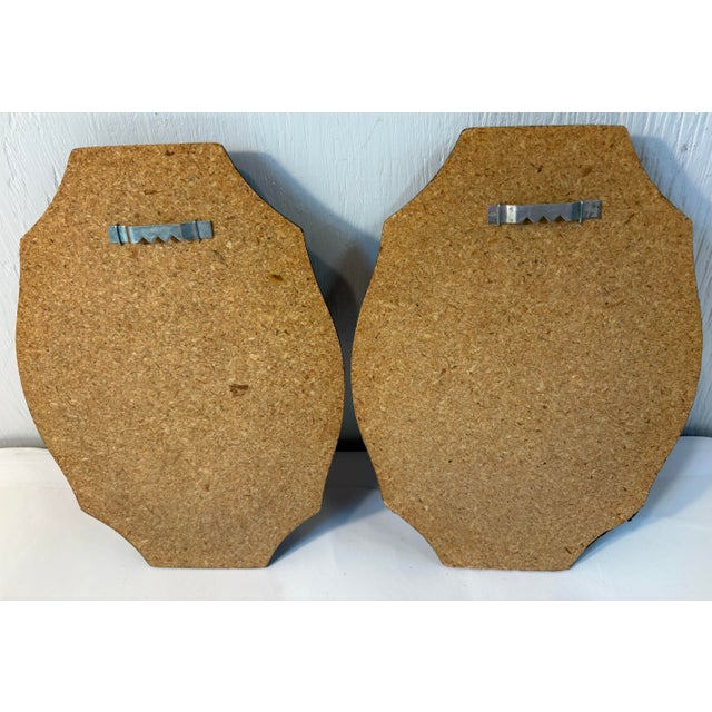 Mid 20th Century Vintage Mid Century Brutalist Metal Sculpture Mushroom and Leaves Wall Plaques - A Pair For Sale - Image 5 of 5