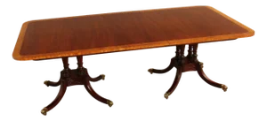 Baker Historic Charleston Reproductions Double Pedestal Mahogany Dining Table