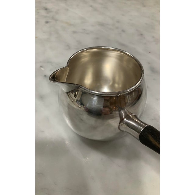 Hotel Silver Brandy or Cognac Warmer / Saucepan by Bernard Rice’s Sons. Also Elegant Serving Piece for Melted Butter or Gourmet Sauces.Vintage Barware For Sale - Image 9 of 11