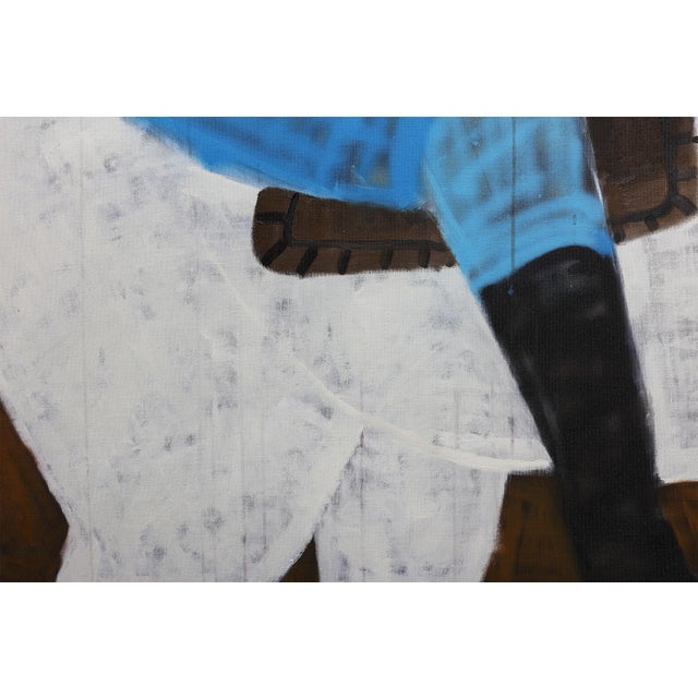 Large Contemporary Horse Oil Painting. Equestrian Painting on Unprimed