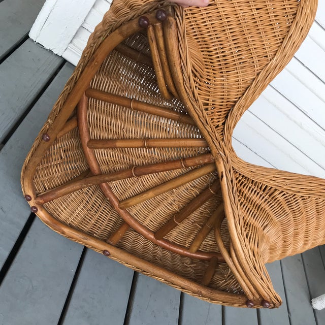 Mid Century Rattan Lotus Meditation Chair Chairish