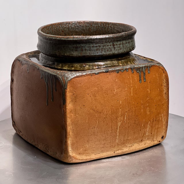 Large Architectural Stoneware Vase by Pierre Culo, 1970s For Sale - Image 17 of 18