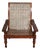 Hastings Cane Armchair in Solid Mahogany With Hand-Woven Cane Seat and Back For Sale
