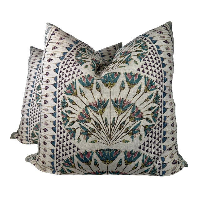 Anna French "Cairo" in Eggplant 22" Pillows-a Pair For Sale