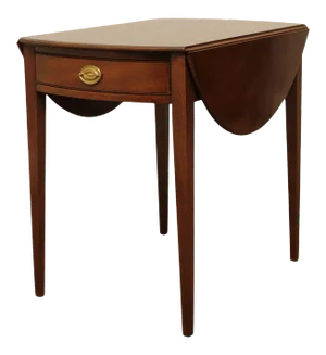 Kittinger Williamsburg Adaptation Mahogany Hepplewhite Drop Leaf Pembroke Table