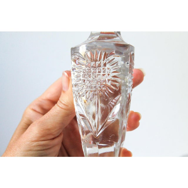 Glass Vintage Italian Crystal Taper Candle Holders For Sale - Image 7 of 11