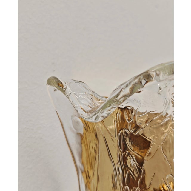 Gold Vintage Italian Wall Lamps in Murano Glass and Gold Metal from La Murrina, 1980s, Set of 2 For Sale - Image 8 of 11