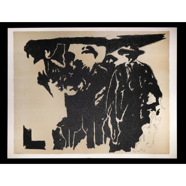 Pino Reggiani, Pioneers, Original Lithograph, 1970s For Sale