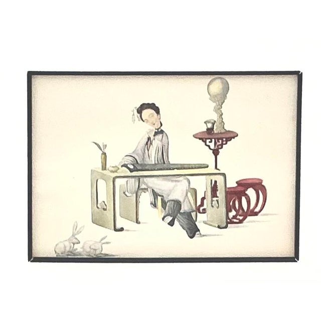 Chinese Set of Chinese Export Watercolor Paintings on Paper, Framed For Sale - Image 3 of 11