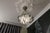 French Art Deco White Alabaster Pendant Light with Dark Veining, 1920 For Sale - Image 4 of 18