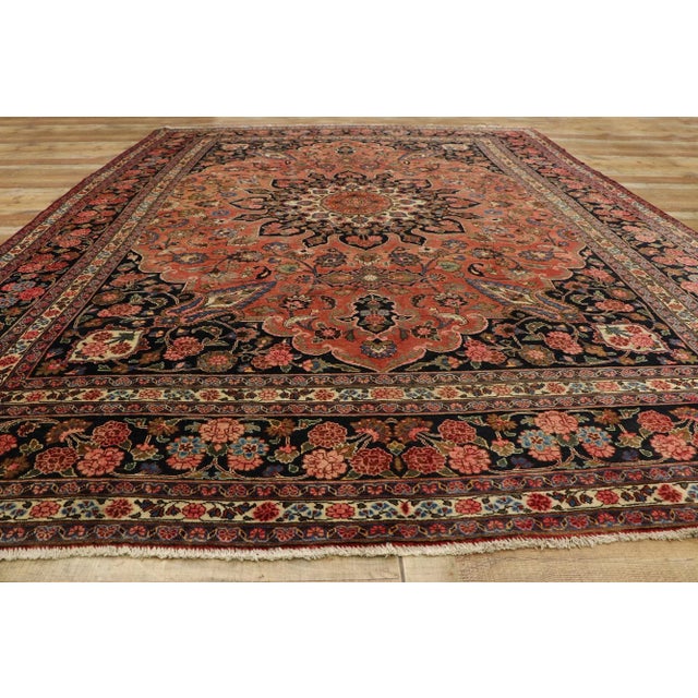 Vintage Persian Mashhad Rug - 09'10 x 13'04 For Sale - Image 9 of 10