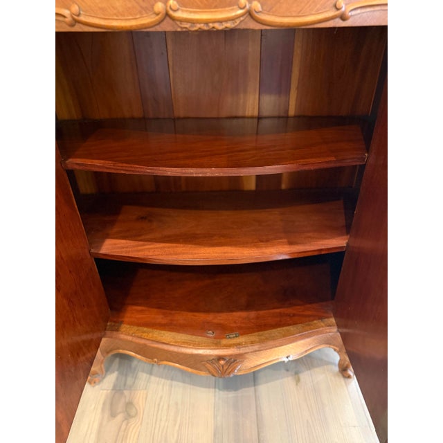 Antique French Provincial Walnut Cabinet With Parquetry Doors For Sale - Image 9 of 12