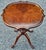 Traditional George III Mahogany Bookmatched Pedestal Quadfeet Tea Table For Sale - Image 3 of 5