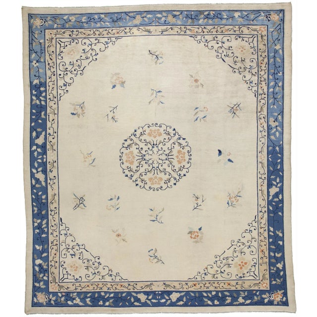 Early 20th Century Antique Chinese Pecking Rug - 10′1″ × 11′6″ For Sale In Los Angeles - Image 6 of 6