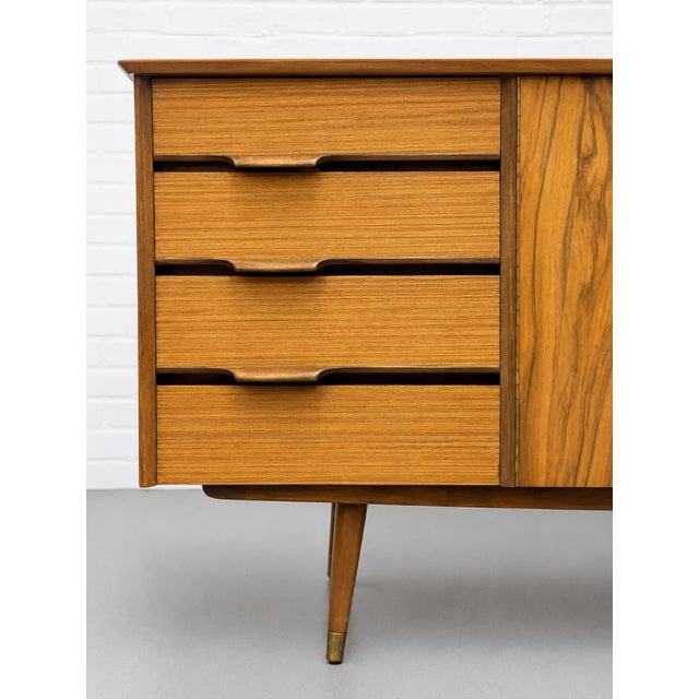 Mid Century Modern African Teak Sideboard | Scandinavian Credenza, Made in England, C. 1960’s For Sale In New York - Image 6 of 17