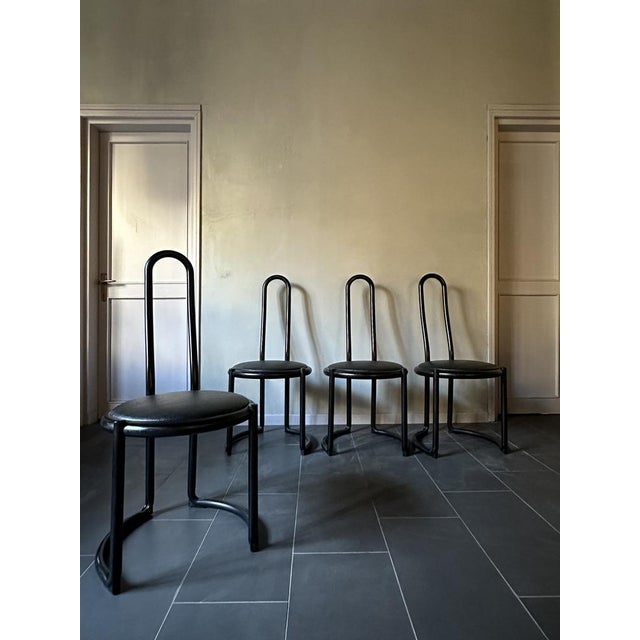 Tito Agnoli Style Chairs, 1980s, Set of 4 For Sale - Image 4 of 16