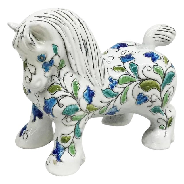 Italian Mancioli Pottery Horse Figure from Raymor, Florence, 1960s For Sale