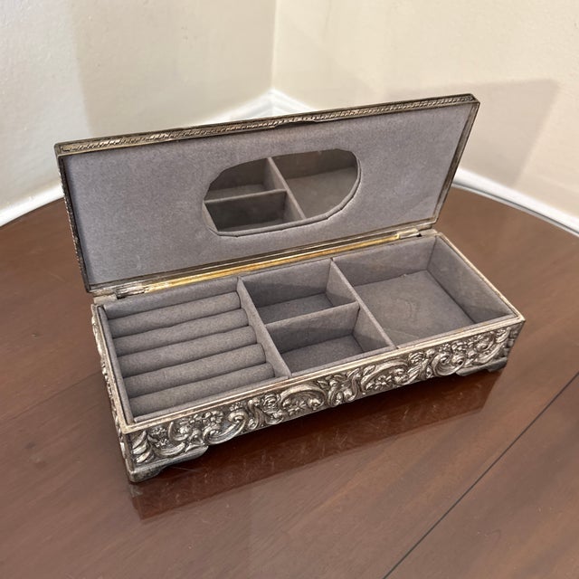 Godinger Late 20th Century Vintage Godinger Jewelry Box Silver Plated For Sale - Image 4 of 8