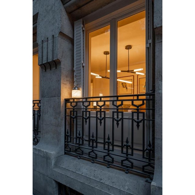 Ypsilon large pendant lamp by united alabaster dimensions: ⌀ 168 x h 97 (customizable height) materials: alabaster, copper...