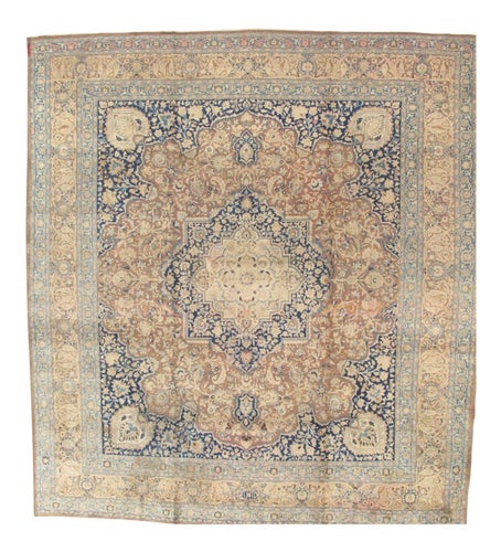 Antique Tabriz Area Rug - 12' 3