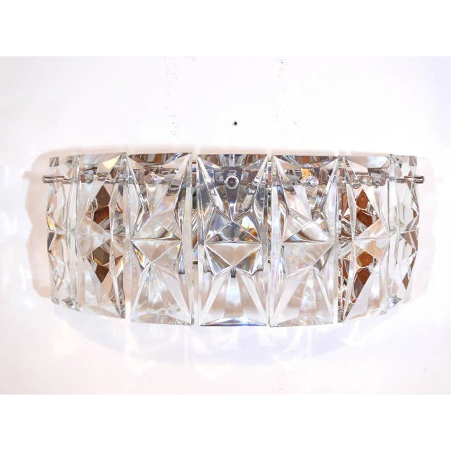 Mid-Century Modern Prismatic Glass Sconces by Kindeley - A Pair For Sale - Image 3 of 11