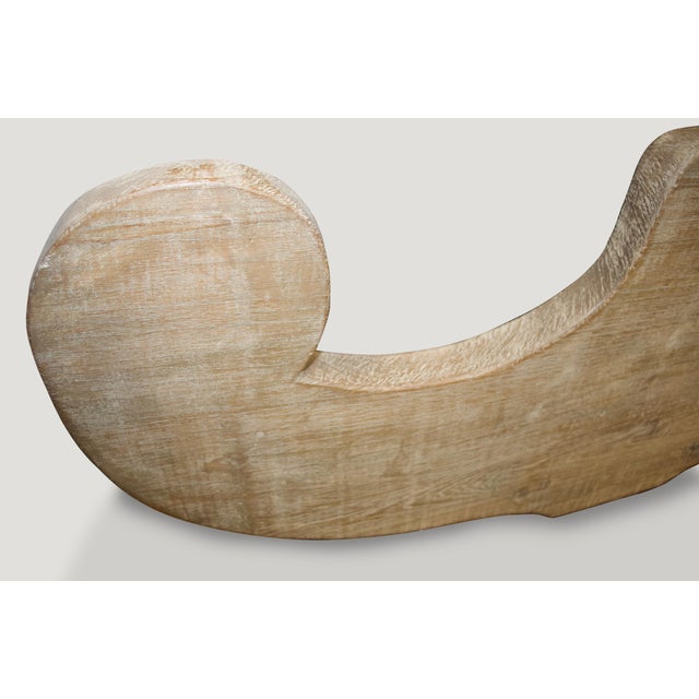 1900 - 1909 Andrianna Shamaris Architectural Teak Wood Wall Hanging For Sale - Image 5 of 6