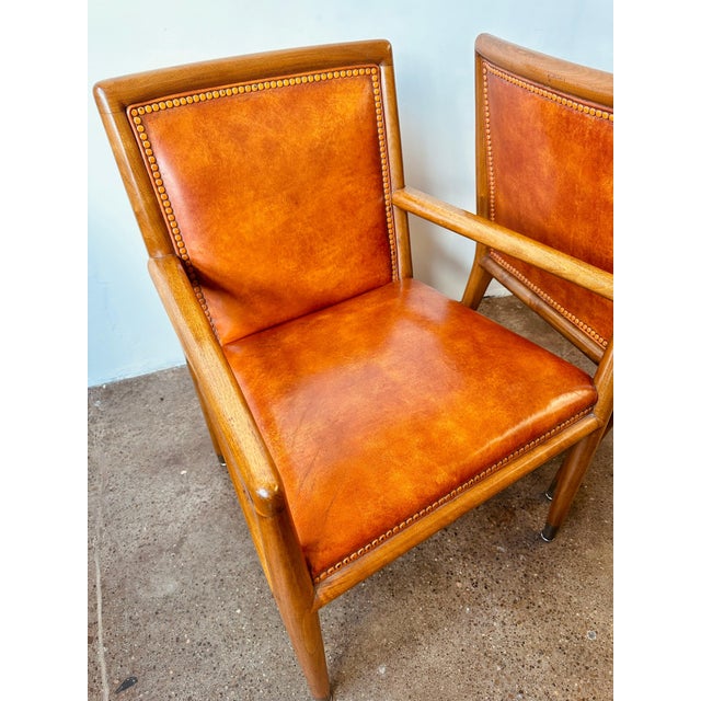 Th Robsjohn-Gibbings Krug Arm Chairs - a Pair For Sale - Image 11 of 12