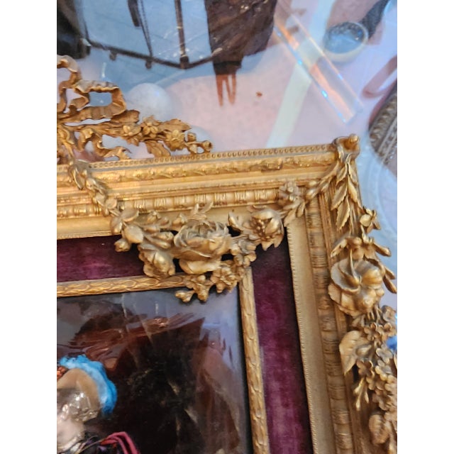 Antique Limoges Enamel Plaque in Bronze Frame For Sale - Image 9 of 12