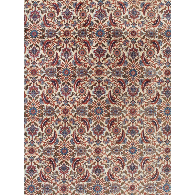 Textile Vintage Circa 1940 Mahal Hand Woven Rug 9'8 X 12'7 For Sale - Image 7 of 8
