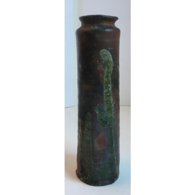 Brown Vintage Japanese Bizen-Yaki Ware Vase - For Sale - Image 8 of 8