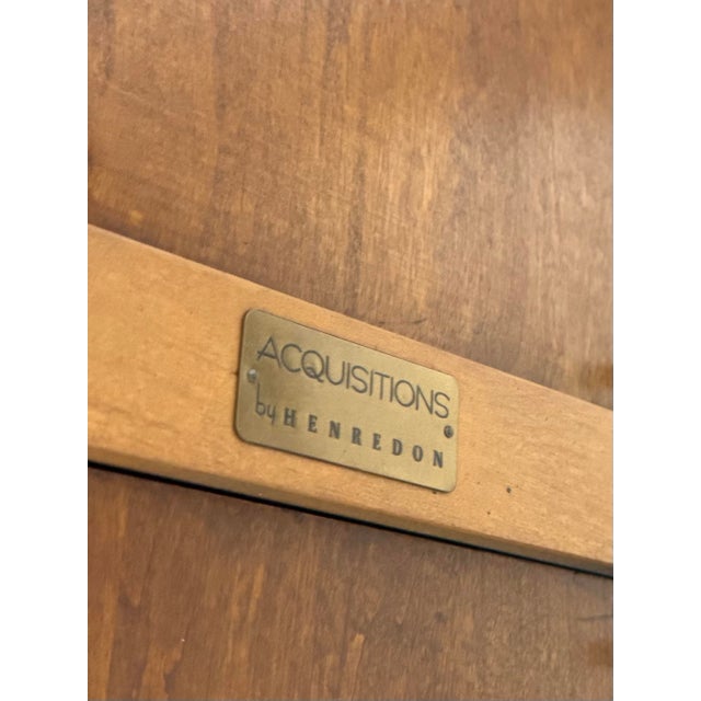 Acquisitions for Henredon Round Parquetry Pull-Out Side Table For Sale - Image 11 of 12