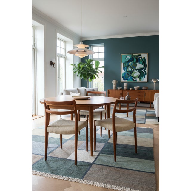 Chairs in Teak and Leather by Henning Kjærnulf for KS Møbler, 1960s, Set of 4 For Sale - Image 10 of 14