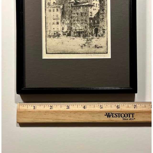 1900 - 1909 1909 Antique Salzburg Aquatint Etching by Luigi Kasimir Signed in Pencil For Sale - Image 5 of 6