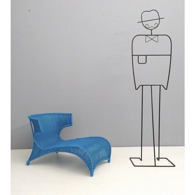 Iconic low-slung indoor or outdoor lounge chair PS Sävö in sky blue. Designed by Monika Mulder for Ikea and built in 2001....