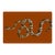 Serpent Burnt Orange Vegan Leather Rectangle Placemat, Set of 4 For Sale