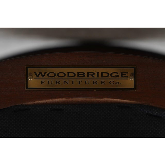 Set of 4 Woodbridge Swivel Seat Bar Stool Chairs For Sale - Image 17 of 18