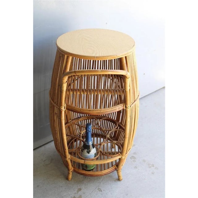 Italian Bamboo Bar from Midolino, 1950s, in Very Good conditions. Designed 1950 to 1959