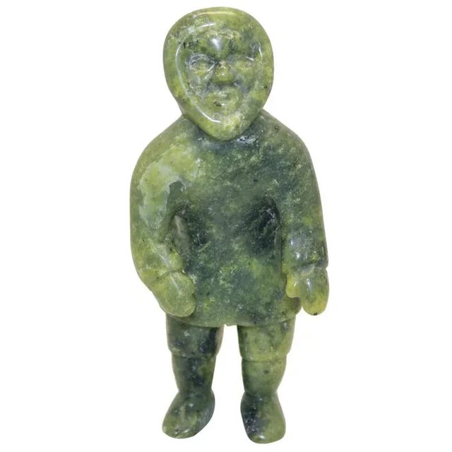 Stone Signed Carved Soapstone Inuit by Quanaq Mikkigak For Sale - Image 7 of 7