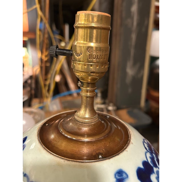 Late 19th Century Chinese Celadon Phoenix Jar Table Lamp – 3-Tier Antique Base & New Cord For Sale - Image 6 of 12