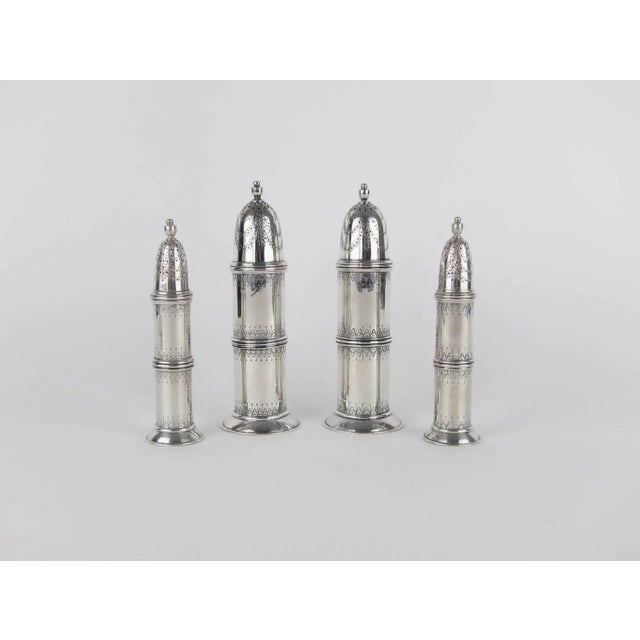 Marie Zimmermann Silver Salt and Pepper Shaker Set For Sale - Image 4 of 11