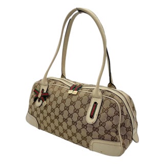 A 2006 Gucci Princy Sherry Line Gg Canvas Shoulder Bag For Sale