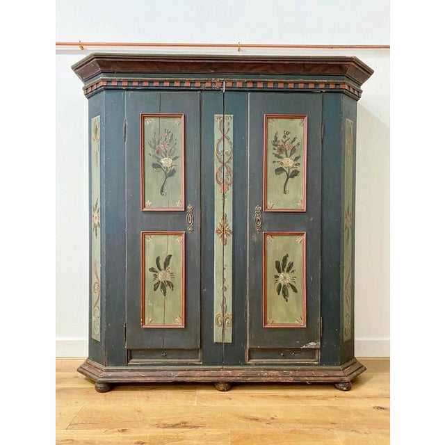 Austrian Hand-Painted Armoire, 19th Century For Sale - Image 3 of 12