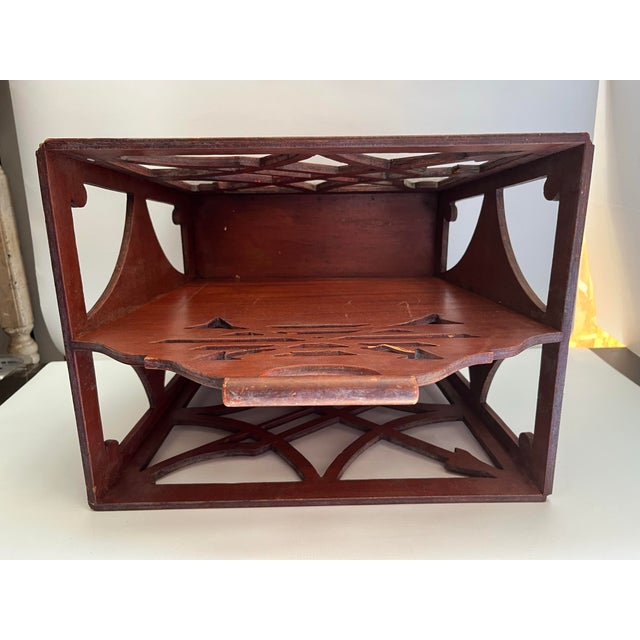 Antique Wood Magazine Rack For Sale - Image 6 of 10