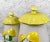 Mid 20th Century Mid-Century Porcelain Yellow Mushroom Kitchen Canisters - a Pair For Sale - Image 5 of 9