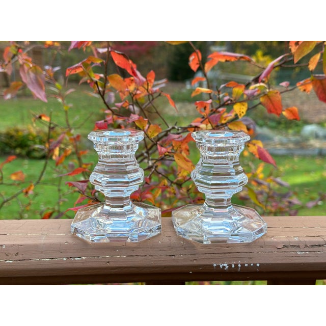 Pair of Baccarat Crystal Candlesticks – Regency Louis XV Style, With Original Box For Sale - Image 11 of 11