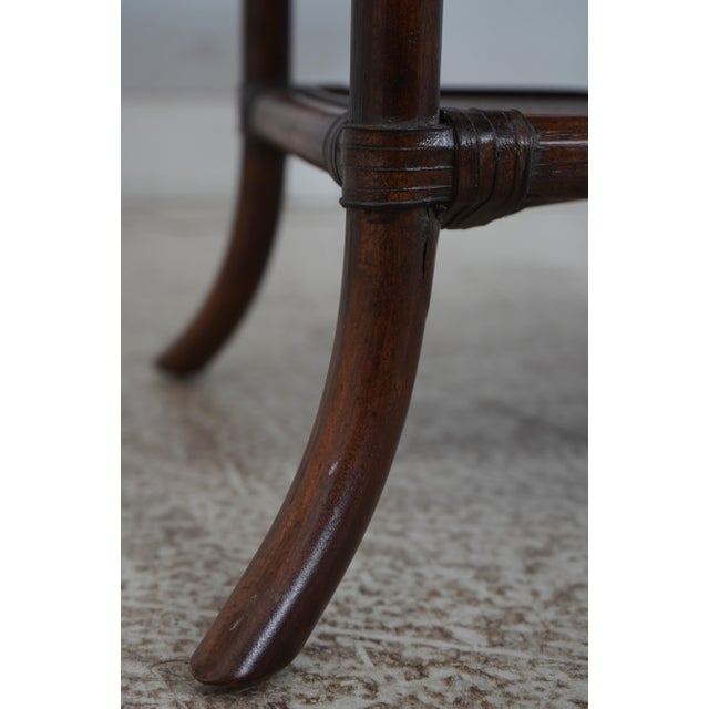 Traditional Thomasville Tommy Bahama Style Rattan Occasional Table For Sale - Image 3 of 12