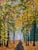 Falling Into Autumn 9x12 Acrylic Painting Fall Theme Landscape Artwork Unframed For Sale - Image 6 of 7